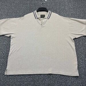 Vintage The Arrow Company Polo Shirt Men Extra Large Gray Short Sleeve Cotton XL